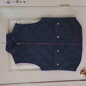 Like new navy JCrew puff vest size M